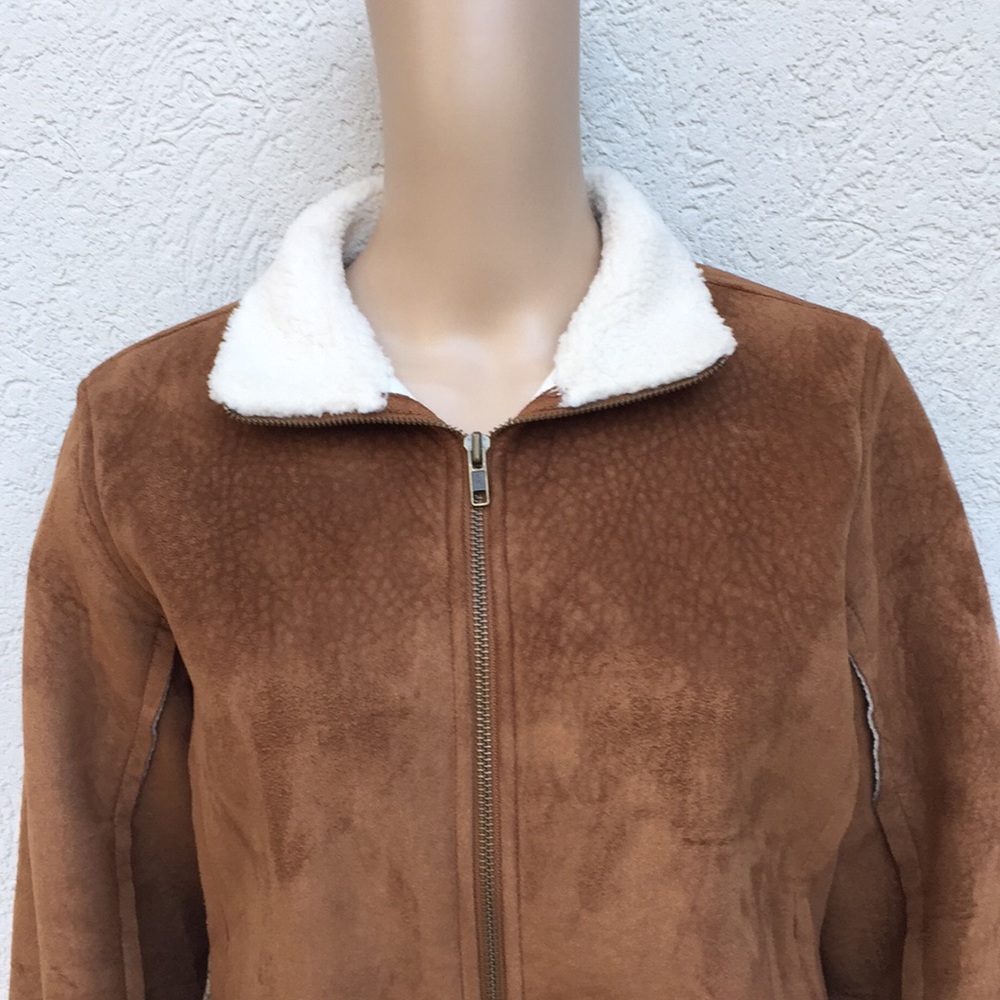 Prana jacket small faux suede shearling brown - Picture 2 of 9